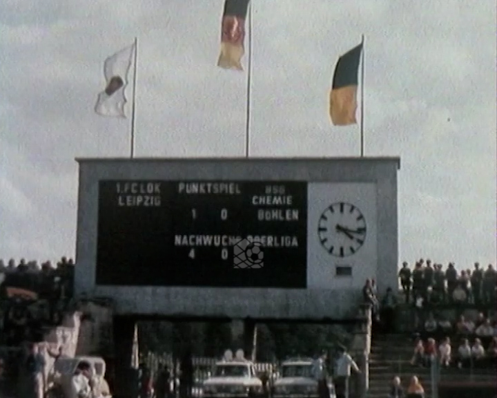 Panorama digital - Unsere Oberliga - Unser Verein - 1.FC Lok Leipzig - Unsere Stadien - Bruno-Plache-Stadion - Saison 1980/81 - Anzeigetafel