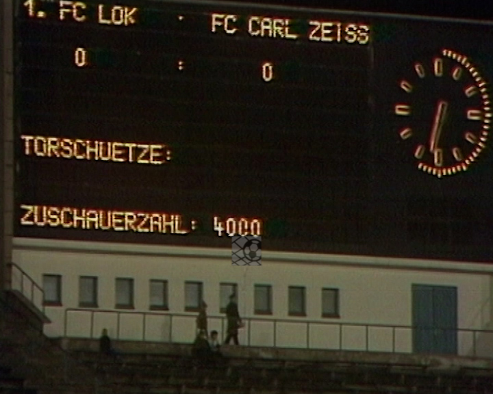 Panorama digital - Unsere Oberliga - Unser Verein - 1.FC Lok Leipzig - Unsere Stadien - Zentralstadion Leipzig - Saison 1985/86 - Anzeigetafel