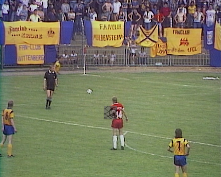 Panorama digital - Unsere Oberliga - Unser Verein - 1.FC Lok Leipzig - Wir als Fans - Unsere Banner und Fahnen - Saison 1988/89 - Wir bei der BSG Energie Cottbus