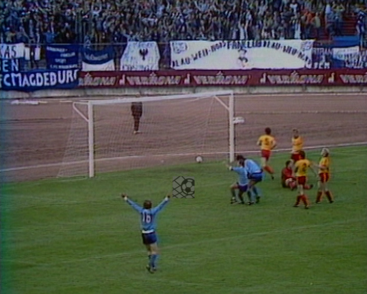 Panorama digital - Unsere Oberliga - Unser Verein - 1.FC Magdeburg - Wir als Fans - Unsere Banner und Fahnen - Saison 1984/85 - Wir beim FC Vorwärts Frankfurt/O.