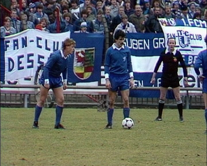 Panorama digital - Unsere Oberliga - Unser Verein - 1.FC Magdeburg - Wir als Fans - Unsere Banner und Fahnen - Saison 1988/89 - Wir bei der BSG Energie Cottbus