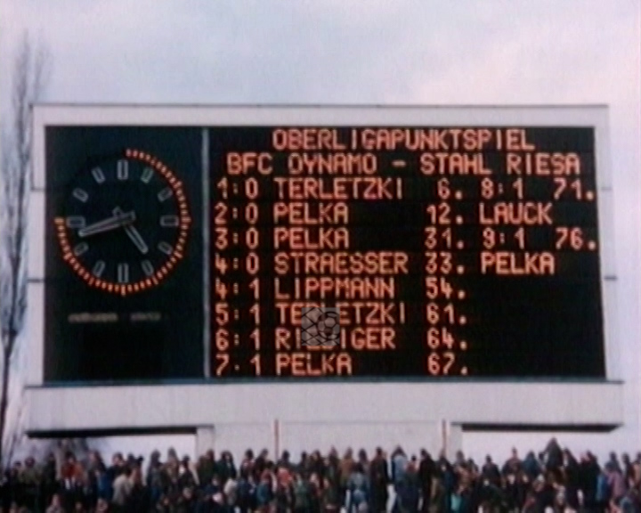 Panorama digital - Unsere Oberliga - Unser Verein - BFC Dynamo - Unsere Stadien - Friedrich-Ludwig-Jahn-Sportpark - Saison 1979/80 - Anzeigetafel