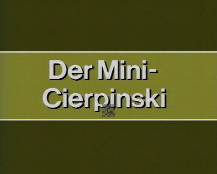 Panorama digital - Unsere Oberliga - Unser Verein - Unsere Analysetafeln - Der Mini-Cierpinski