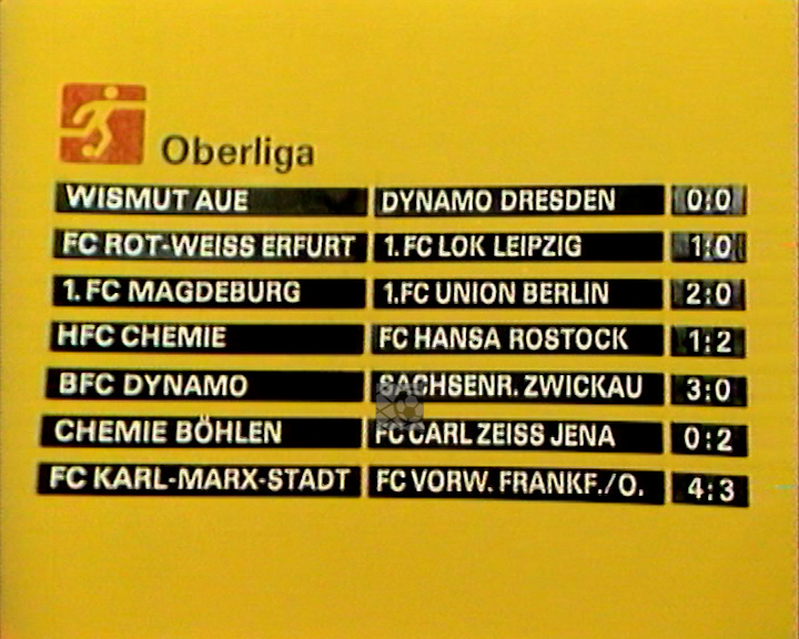 Panorama digital - Unsere Oberliga - Unser Verein - Unsere Ergebnistafeln - Ansetzungen - Saison 1982/83