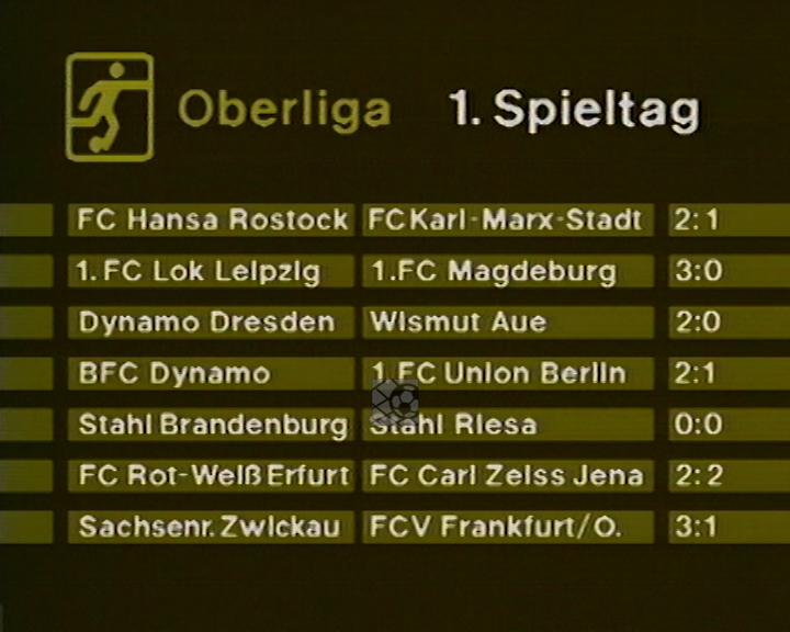 Panorama digital - Unsere Oberliga - Unser Verein - Unsere Ergebnistafeln - Ansetzungen - Saison 1985/86