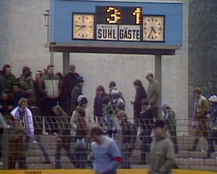 Panorama digital - Unsere Oberliga - Unser Verein - BSG Motor Suhl - Unsere Stadien - Sportpark der Freundschaft - Saison 1984/85 - Anzeigetafel