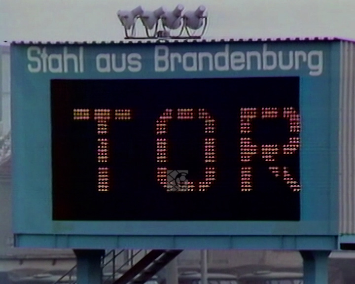 Panorama digital - Unsere Oberliga - Unser Verein - BSG Stahl Brandenburg - Unsere Stadien - Stahl-Stadion - Saison 1986/87 - Anzeigetafel