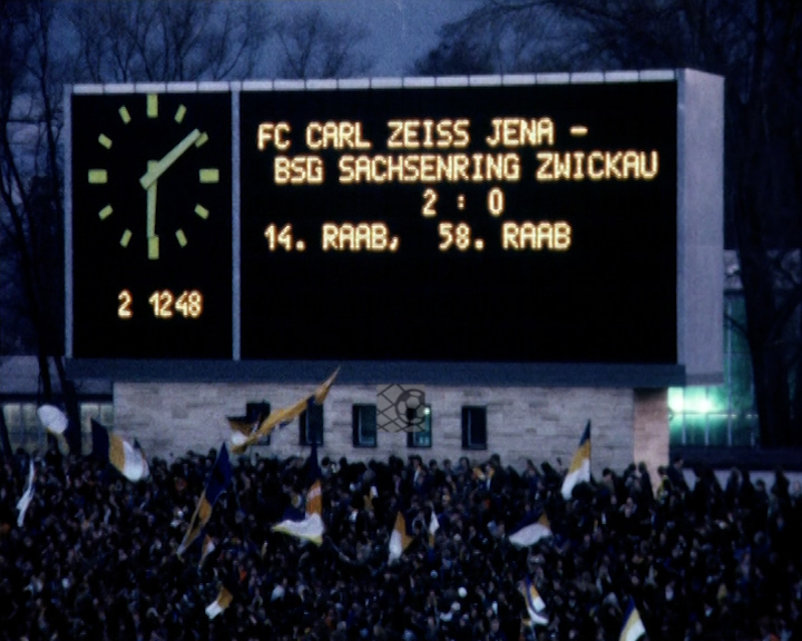 Panorama digital - Unsere Oberliga - Unser Verein - FC Carl Zeiss Jena - Unsere Stadien – Ernst-Abbe-Sportfeld - Saison 1980/81 - Anzeigetafel