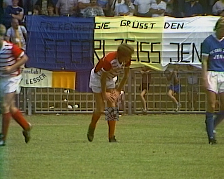 Panorama digital - Unsere Oberliga - Unser Verein - FC Carl Zeiss Jena - Wir als Fans - Unsere Banner und Fahnen - Saison 1988/89 - Wir bei der BSG Energie Cottbus