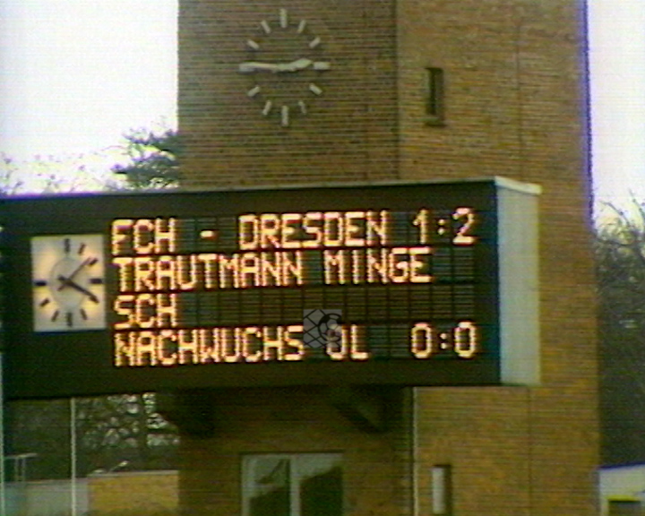 Panorama digital - Unsere Oberliga - Unser Verein - FC Hansa Rostock - Unsere Stadien - Ostseestadion - Saison 1982/83 - Anzeigetafel