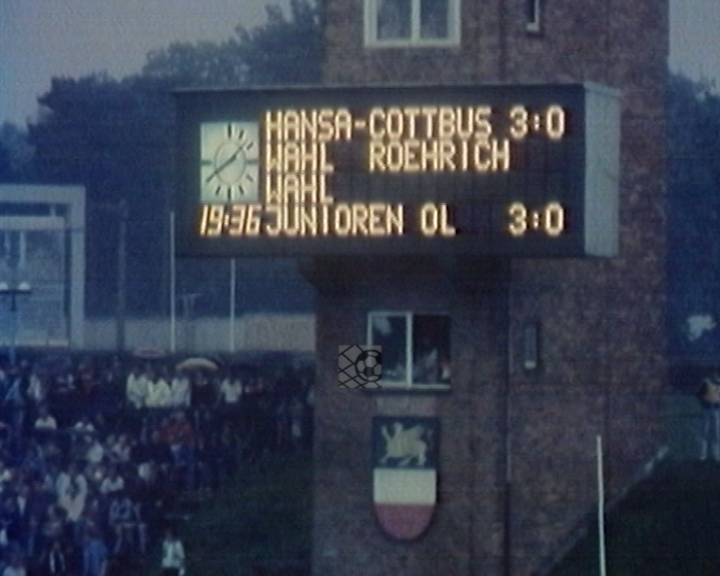 Panorama digital - Unsere Oberliga - Unser Verein - FC Hansa Rostock - Unsere Stadien - Ostseestadion - Saison 1988/89 - Anzeigetafel