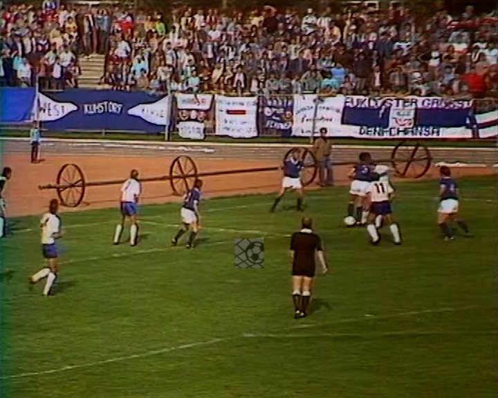 Panorama digital - Unsere Oberliga - Unser Verein - FC Hansa Rostock - Wir als Fans - Unsere Banner und Fahnen - Saison 1985/86 - Wir bei der BSG Stahl Brandenburg