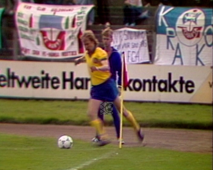 Panorama digital - Unsere Oberliga - Unser Verein - FC Hansa Rostock - Wir als Fans - Unsere Banner und Fahnen - Saison 1987/88 - Wir beim 1.FC Lok Leipzig