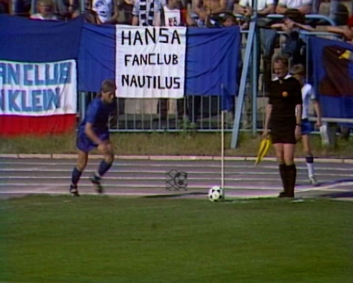 Panorama digital - Unsere Oberliga - Unser Verein - FC Hansa Rostock - Wir als Fans - Unsere Banner und Fahnen - Saison 1988/89 - Wir bei der BSG Stahl Brandenburg