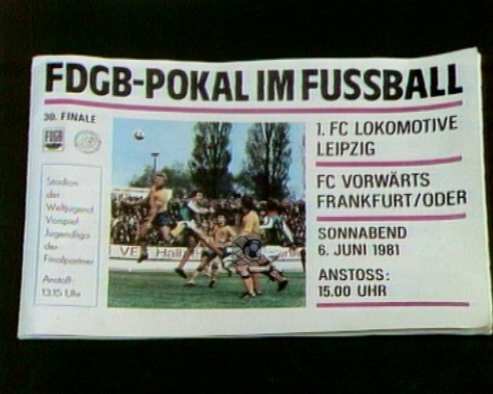 Panorama digital - Unsere Oberliga - Unser Verein - FC Vorwärts Frankfurt/O. - Unsere Mannschaften - Saison 1981/82 - Programmheft FDGB Pokalfinale
