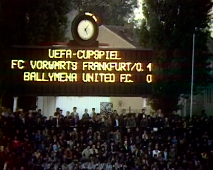 Panorama digital - Unsere Oberliga - Unser Verein - FC Vorwärts Frankfurt/O. - Unsere Stadien - Stadion der Freundschaft- Saison 1980/81 - Anzeigetafel